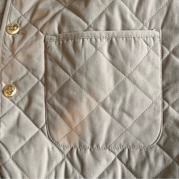 Designer inspired quilted HUNTING JACKET IN COTTON FABRIC DARK BEIGE - Picture 12 of 15